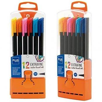 Rotulador Extrafine Plus Office capsula de 12 unidades colores surtidos.