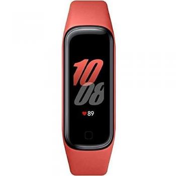 SAMSUNG Galaxy Fit2 Rojo con acelerómetro, giroscopio, Monitor de frecuencia cardíaca, Monitor de Entrenamiento, Pantalla AMOLED de 1,1, batería de 159 mAh [Versión española]