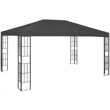 Cenador de Jardín Gris Antracita 3x4 metros con Estructura Resistente