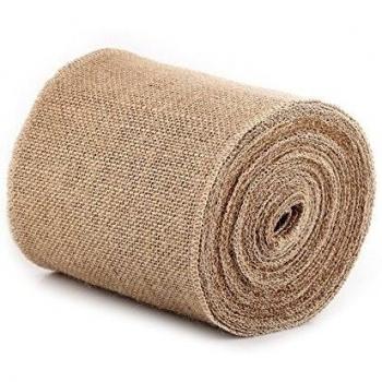 Cinta de Yute Cintas de Tela de Arpillera Rollo de Cinta Rústica de Yute Natural para Decoración de Hogar