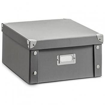 Zeller 17598 Caja de almacenaje de cartón Gris
