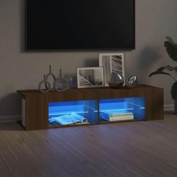 Mueble para TV con LED Roble Marrón Claro 135x39x30 cm