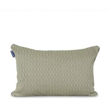 Funda de Cojín Decorativo Herringbone 60x40 cm Verde Oliva 86% Algodón 14% Poliéster