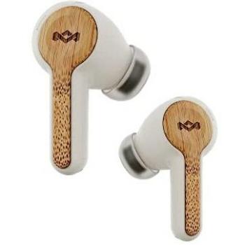 Auriculares Bluetooth House of Marley Rebel TWS - 30 horas de reproducción, carga inalámbrica, 2 modos EQ, color crema