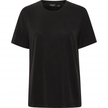 Soaked in Luxury Women's Loose Fit Black T-Shirt Columbine