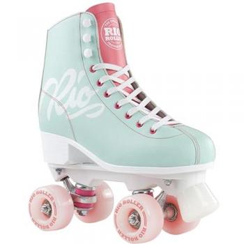 Rio Roller Patines 4 Ruedas Script Teal-Coral S Junior Unisex Niños Multicolor 35.5