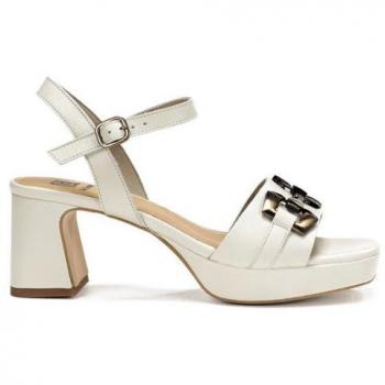 DORKING D9253 Sandalia de Tacón Mujer Beige 37