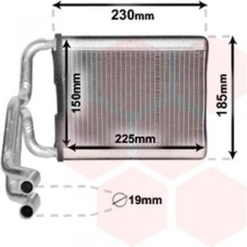 Radiador de calefacción VAN WEZEL 82006313 - Intercambiador de calor para habitáculo