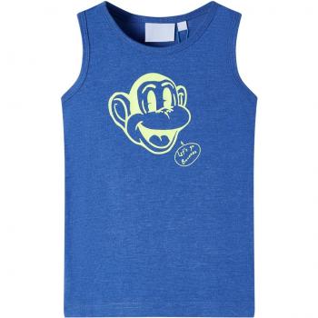 Camiseta de tirantes infantil azul mélange 140