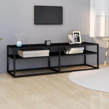 Mueble para TV Soporte Vidrio Templado Negro 140x40x40,5 cm