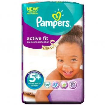 Pampers Tamaño Activo Ajuste 5+ Junior Plus 13-27Kg