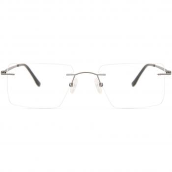 Gafas Recetadas Anti-Azules Rectángulo Sin Armazón Titanio Grises para Hombre - SmartBuy Collection