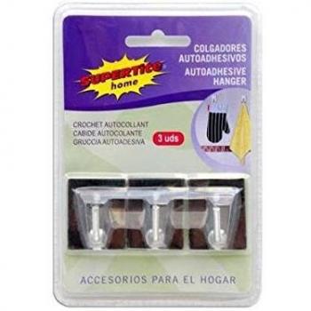 Supertite 7604 3 croches Adhesivo de Acero Inoxidable 40 x 26 x 50 cm