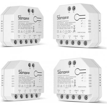 Interruptor de Luz Inteligente SONOFF DUAL MINI R3 2-Gang 2-Vías - Pack de 4 Unidades