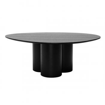 Mesa de centro de diseño HOLLEN de madera negra 100 cm