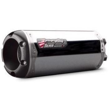 Zweibrüder de Racing 005 - 2990405 V3 S Slip On Sistema de escape M de 2 SHORTY con depósito, de aluminio, color plateado