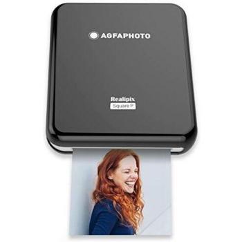Impresora de fotos Agfa Realipix Square P - Bluetooth, sublimación térmica 4 pasadas, formato 76 x 76 mm, color negro