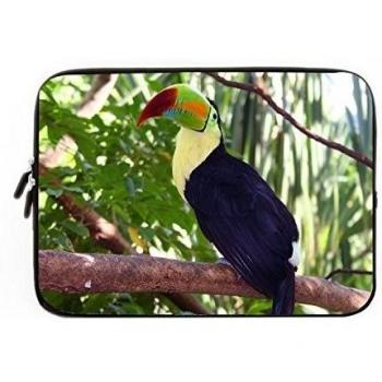 chadme Laptop Sleeve/bolsa Colorful Tukan sobre rama Notebook Sleeve casos con cremallera para MacBook Air 13 pulgadas