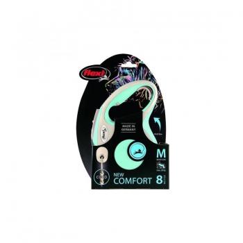 Flexi Correa Extensible De Cordón New Confort Azul Celeste M
