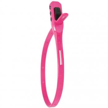 Hiplok Z Lok Combo Candado de Cable Rosa con Brida, Sistema de cierre ajustable, Diseño ligero y portátil, Resistente a cortes y manipulaciones, Ideal para asegurar bicicletas y objetos personales