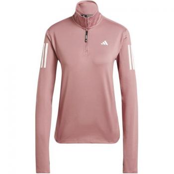 Adidas Women's Own the Run Half-Zip Performance Running Top - Pink - XS