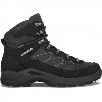 Lowa Taurus Pro GTX Mid Men's Hiking Boots - UK 7.5 - Black - Leather and Textile Ankle Design