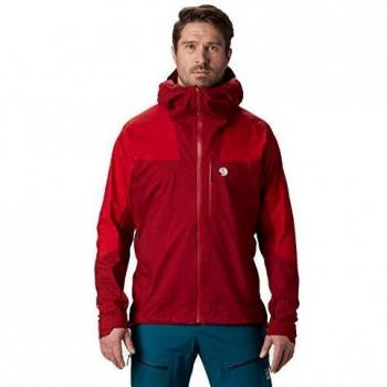 Mountain Hardwear Exposure/2 Gore-Tex® Active Jacket - Chaqueta impermeable para hombre, color rojo, tamaño large