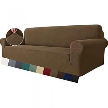 MAXIJIN Funda elástica para sofá de 3 plazas, 1 Pieza Fundas de sofá para Sala de Estar Jacquard Protector de Muebles Funda para sofá para Perros