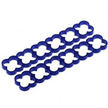 Alphacool Eiskamm Alu X24 - 4mm Blue Cable Holder - 2 Pieces