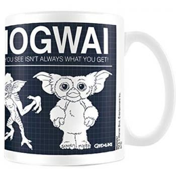 Gremlins Mogwai diseño con Texto en inglés Taza de cerámica, Multi-Color