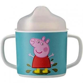 Taza Antideslizante con 2 Asas y Tapa Desmontable - Peppa Pig