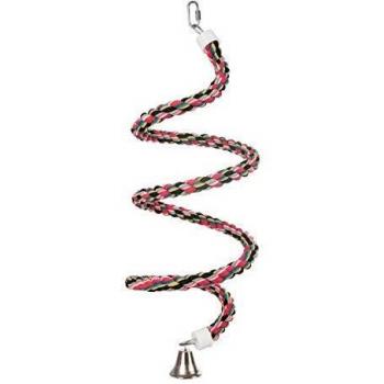 Espiral de Cuerda para Pájaros Tamaño Mediano - Longitud 70 cm, Diámetro 24 mm