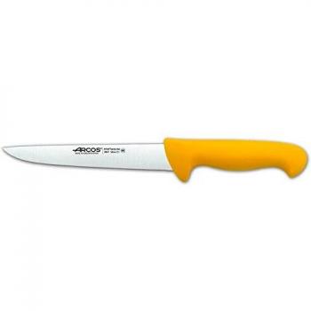 Arcos Serie 2900, Cuchillo Carnicero, Hoja de Acero Inoxidable Nitrum de 180 mm, Mango inyectado en Polipropileno Color Amarillo