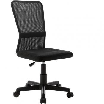 Silla de Oficina de Tela de Malla Negra 44x52x100 cm