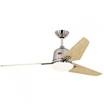 Ventilador de techo con luz CasaFan 513250 ECO AVIATOS 132 Arce / cromo satinado BN-AH
