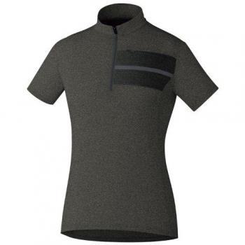 SHIMANO Mujer Camiseta de Ciclismo Transit Pavement, Dunkelgrau