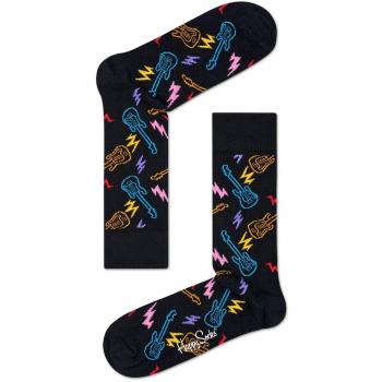 Happy Socks - Medias de fútbol - para hombre negro Guitarra Black