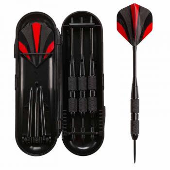 3x Darts | Dardos con punta de acero de #DoYourDart para Steeldart incluye caja de transporte y Flights recambios | Peso total del dardo: 22,7gr | Apropiado para principiantes y jugadores aficionados | Barril de acero con muy buen agarre | Shaft de alumin