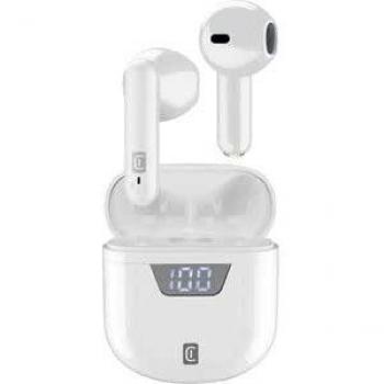 Auriculares Bluetooth TWS Cellularline Seek Blanco con Estuche de Carga y Autonomía de 15 Horas