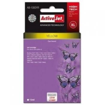 Activejet Expacjabr0012 Tinta AB 1000Yr Refill para Brother Lc970Y / Lc1000Y, Amarillo