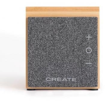 Altavoz Bluetooth Mini Pro de Bambú con Soporte para Smartphone - Bluetooth 5.1, Batería 1800mAh, Micrófono Incorporado y Carga USB-C