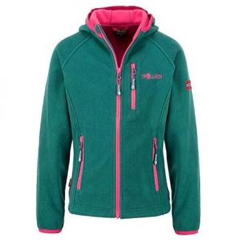 Trollkids Chaqueta Borgund XT para niñas, Color Smaragd Talla 10 años