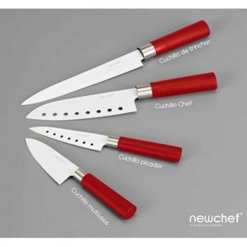 Newchef Set De 4 Cuchillos Revestimiento Cerámico+ Tabla