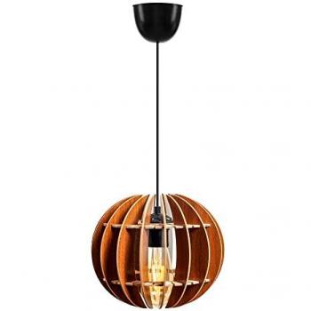 Lámpara de techo 60 cm nogal E27 Max 60 W WELLHOME