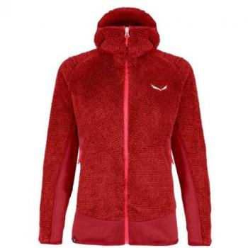 Forro Polar con Capucha Salewa Tognazza Polarlite Mujer Rojo Oscuro/Rojo Claro - L