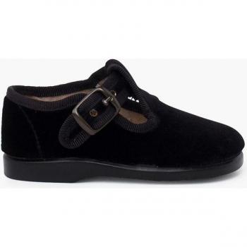 Pepitos de bebé niño de terciopelo con hebilla