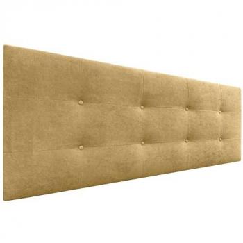 Cabecero Acolchado Capitone de Tela Acualine Mostaza 150x60cm - Grosor 8cm para Camas Matrimonio e Individual