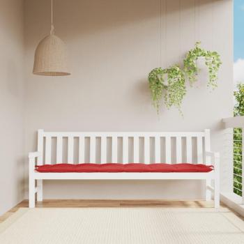 Cojín de banco de jardín tela Oxford 200x50x7 cm Color Antracita, Gris, Crema y Rojo - Cojín Decorativo de Asiento para Muebles de Salón