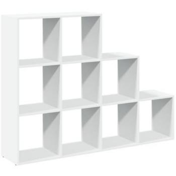 Biblioteca Partición 3 estantes blanco 137,5x29x103,5 cm Aglomerado