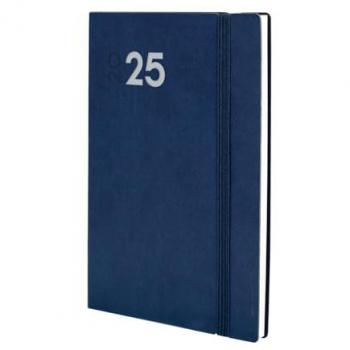 Agenda Dynamic Mara 2025 Azul Internacional, encuadernada, semana vista vertical, tamaño 140x204 mm, periodo de enero a diciembre de 2025 (12 meses), multilingüe